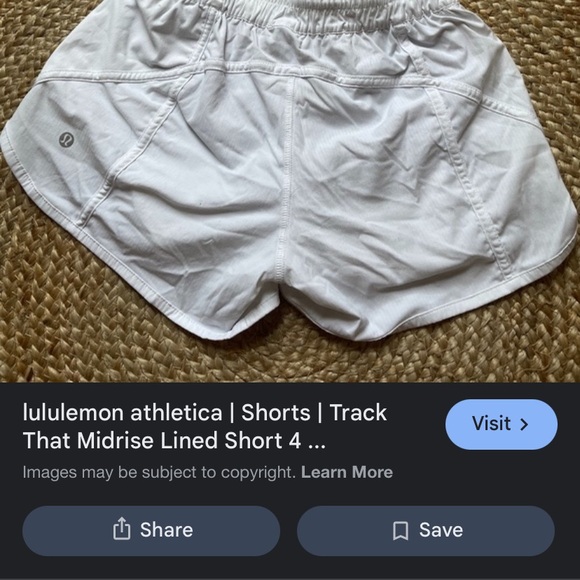 Lululemon shorts size 4 track that midline’s short 4 athletica white - Picture 3 of 3